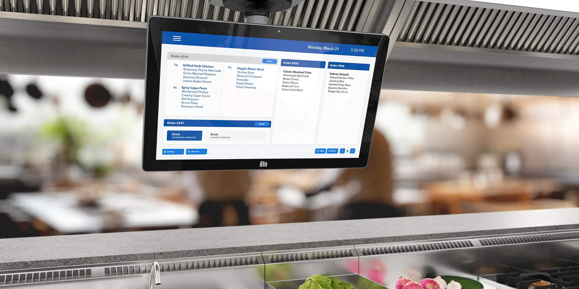 Ecran cuisine tactile - KDS